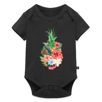 Pineapple - Baby Premium short-sleeve bodysuit - black - Front