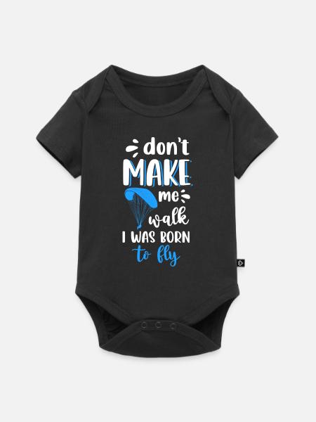 Fallschirm Hängegleiter - Baby Premium Kurzarmbody - Schwarz