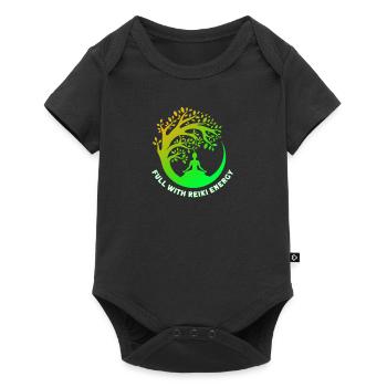 Symbole Reiki Maître Reiki Cadeau de Cristal Reiki - Body à manches courtes Premium Bébé - noir - Devant
