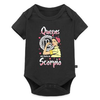 Horoscope Constellation Astro Octobre - Body à manches courtes Premium Bébé - noir - Devant