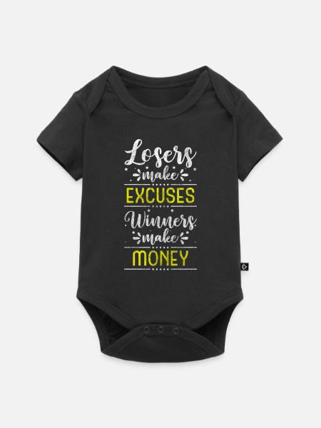Reich Leben Dollar Geldgeil - Baby Premium Kurzarmbody - Schwarz