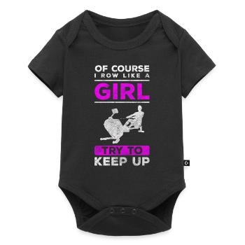 Rameur rameur gymnase de résistance - Body à manches courtes Premium Bébé - noir - Devant