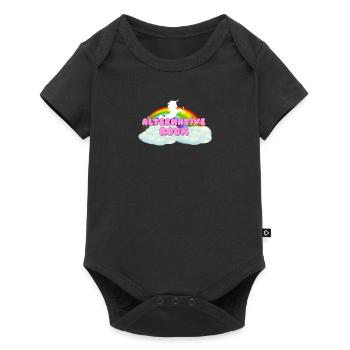 Alternative Rock Rainbow Unicorn - Baby Premium short-sleeve bodysuit - black - Front