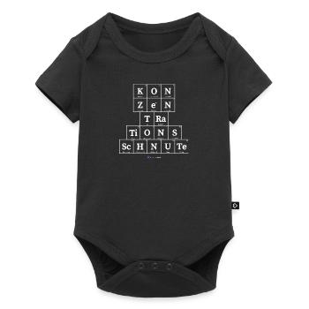 Konzentrationsschnute (dunkle Stoffe) - Baby Premium Kurzarmbody - Schwarz - Vorne