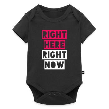 RIGHT HERE RIGHT NOW - Baby Premium short-sleeve bodysuit - black - Front