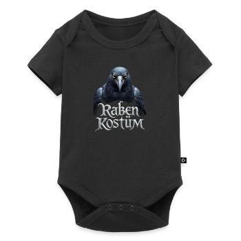 Rabe Kostüm Raben cooles Vogel Kostüm Karneval - Baby Premium Kurzarmbody - Schwarz - Vorne