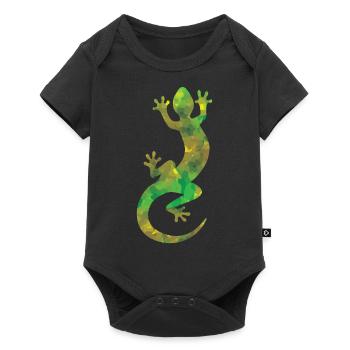 Camouflage de lézard - Body à manches courtes Premium Bébé - noir - Devant