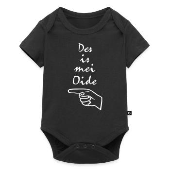 Des is mei Oide Bayern lustiger Spruch bayrisch - Baby Premium Kurzarmbody - Schwarz - Vorne