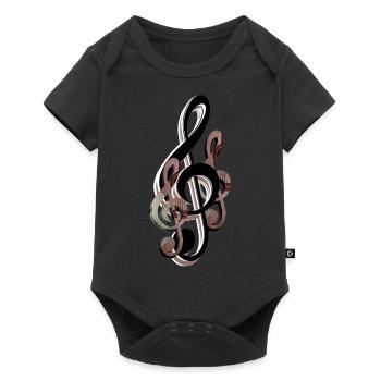 Clef - Baby Premium short-sleeve bodysuit - black - Front
