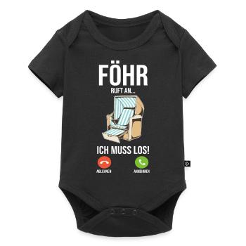 Nordsee Föhr - Baby Premium Kurzarmbody - Schwarz - Vorne