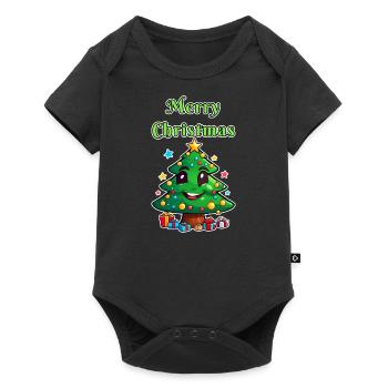 Merry Christmas Christmas Tree with Gifts - Baby Premium short-sleeve bodysuit - black - Front