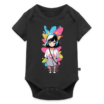 Street Art Girl 23240 - Baby Premium short-sleeve bodysuit - black - Front