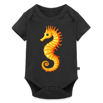 Sea horse - Baby Premium short-sleeve bodysuit - black - Front