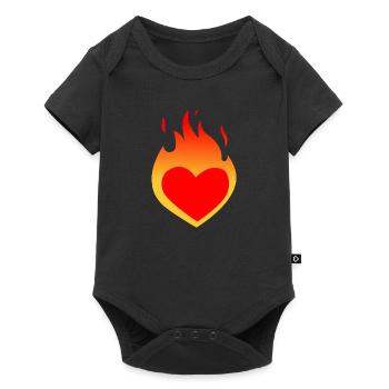 Cœur brûlant - Body à manches courtes Premium Bébé - noir - Devant