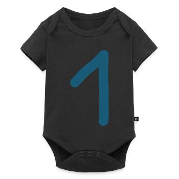 1 Number One Number Birthday - Baby Premium short-sleeve bodysuit - black - Front