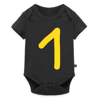 1 Number One Number Birthday - Baby Premium short-sleeve bodysuit - black - Front