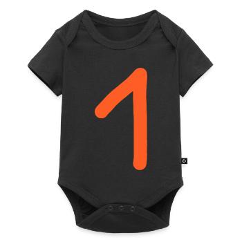 1 Number One Number Birthday - Baby Premium short-sleeve bodysuit - black - Front