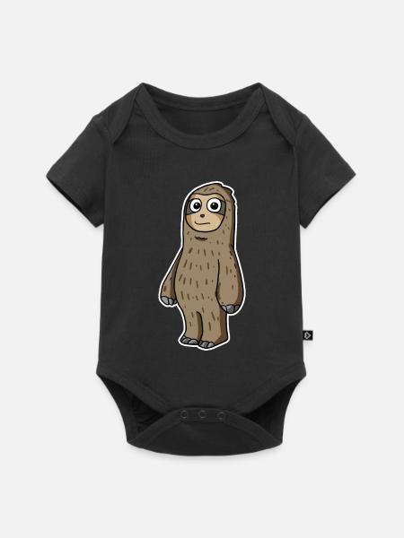 Faultier Motiv - Baby Premium Kurzarmbody - Schwarz