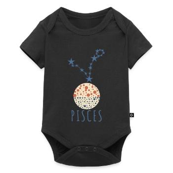 The constellation of Pisces - Baby Premium short-sleeve bodysuit - black - Front