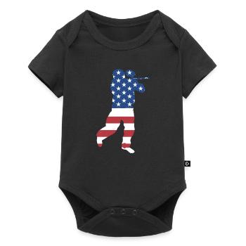 Sport Us Flag Paintball - Body à manches courtes Premium Bébé - noir - Devant