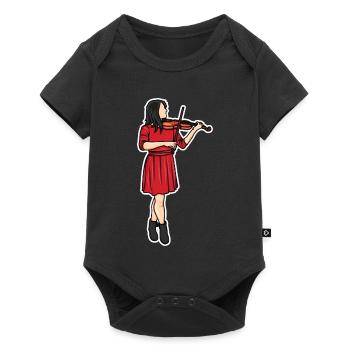Violinist Drawing - Baby Premium short-sleeve bodysuit - black - Front