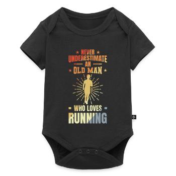 Runner Grandfather - Baby Premium short-sleeve bodysuit - black - Front