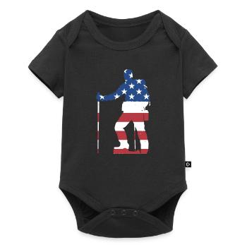 Hiker Us Drapeau Randonnée - Body à manches courtes Premium Bébé - noir - Devant