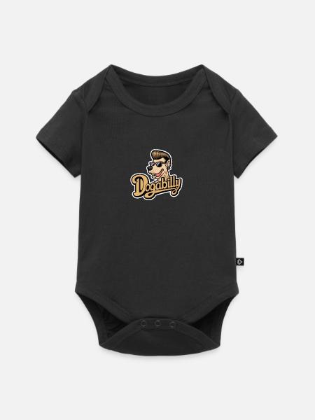 Hund mit Sonnenbrille - Baby Premium Kurzarmbody - Schwarz