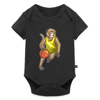 Singe Basketteur Basketteur - Body à manches courtes Premium Bébé - noir - Devant