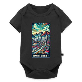 Monterrey Mexico City Travel Design - Baby Premium short-sleeve bodysuit - black - Front