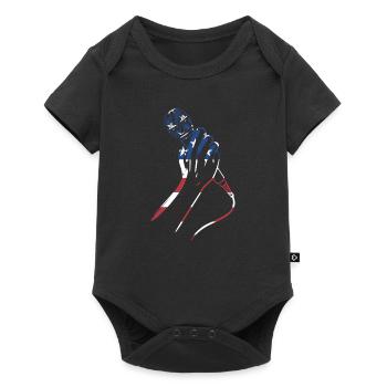 Comedian Us Flag Stand Up Comedy - Baby Premium short-sleeve bodysuit - black - Front
