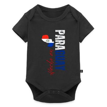 Made in Paraguay, vertical design - Baby Premium short-sleeve bodysuit - black - Front