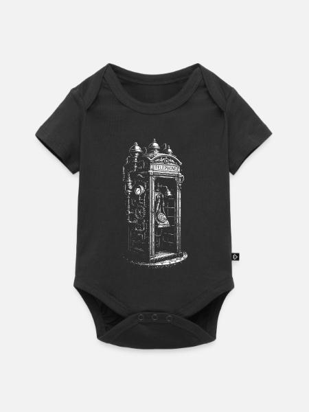Viktorianische Steampunk-Telefonzelle - Baby Premium Kurzarmbody - Schwarz
