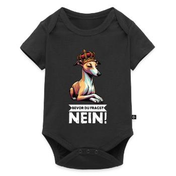 Avant de demander aux Whippets Greyhound Whippets - Body à manches courtes Premium Bébé - noir - Devant