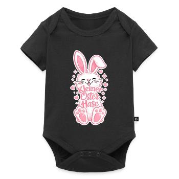 Petit Lapin de Pâques en rose - Body à manches courtes Premium Bébé - noir - Devant