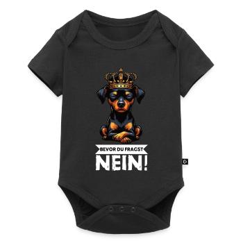 Before you ask Miniature Pinscher Pinscher Pinscher Fan - Baby Premium short-sleeve bodysuit - black - Front