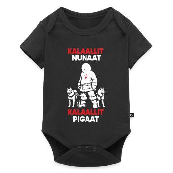 Grönland Design - Kalaallit Nunaat - Baby Premium Kurzarmbody - Schwarz - Vorne