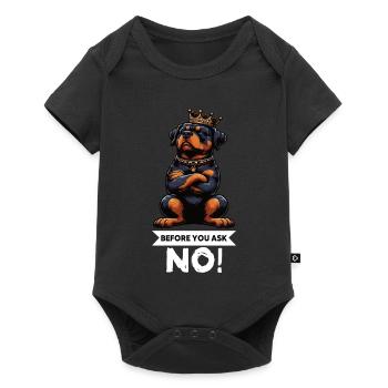 Avant que vous ne demandiez, pas de rottweiler rottweilerbesitzer - Body à manches courtes Premium Bébé - noir - Devant