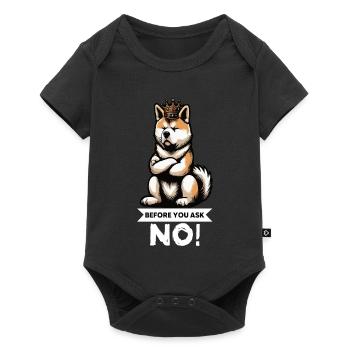 Avant de demander à Akita, propriétaire d’Akita, Akita Amoureux d’Akita - Body à manches courtes Premium Bébé - noir - Devant