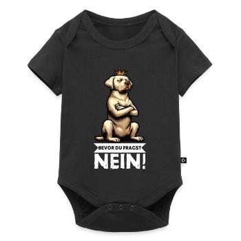 Before you ask: No Labrador Labrador owner - Baby Premium short-sleeve bodysuit - black - Front