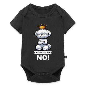 Avant de demander à Malteser Propriétaires Maltais Maltais - Body à manches courtes Premium Bébé - noir - Devant