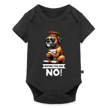 Avant de demander à Boxer Propriétaire de boxer Boxer Amateurs de boxeurs - Body à manches courtes Premium Bébé - noir - Devant