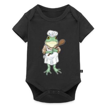 Frog Cooking Cooking Spoon Cooking - Baby Premium short-sleeve bodysuit - black - Front