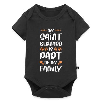 Mon préféré de la famille St. Bernard - Body à manches courtes Premium Bébé - noir - Devant