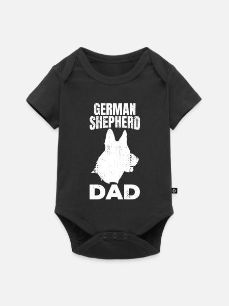 German Shepherd Dad - Baby Premium Kurzarmbody - Schwarz