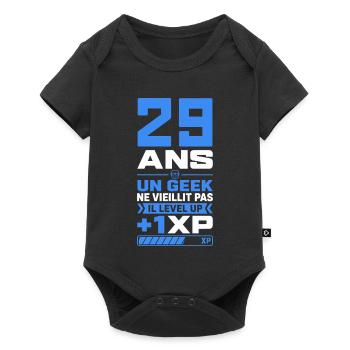 29 Ans Humour Geek 29 Ans Anniversaire Gamer - Body à manches courtes Premium Bébé - noir - Devant