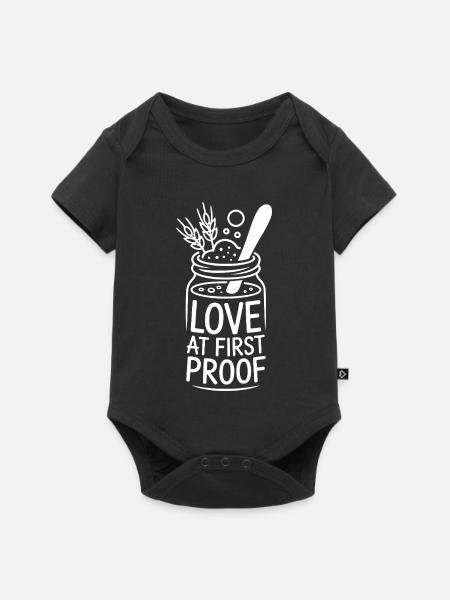 Liebe beim ersten Beweis - Baby Premium Kurzarmbody - Schwarz
