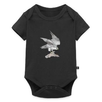 Wanderfalke - Baby Premium Kurzarmbody - Schwarz - Vorne