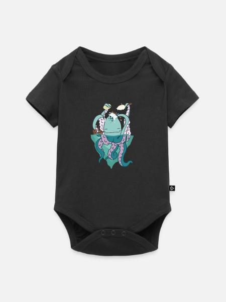 kraken - Baby Premium short-sleeve bodysuit - black
