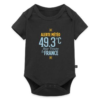 Alerte météo 49.3°C sur toute la France - Body à manches courtes Premium Bébé - noir - Devant
